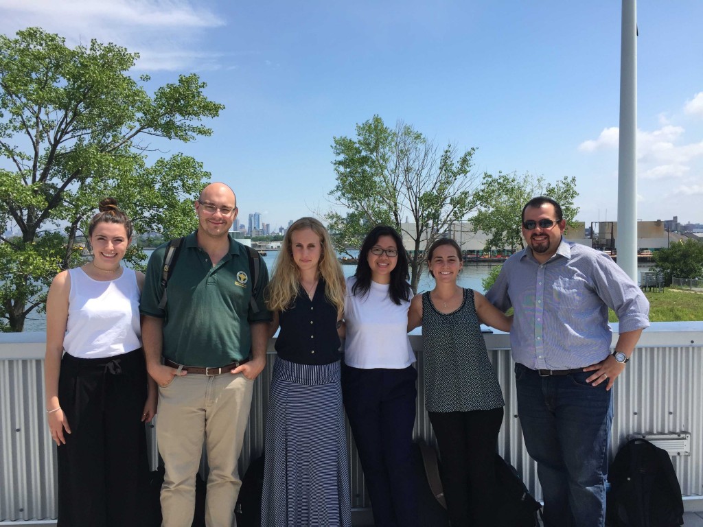 Pictured left to right: Brianne Hart, Nick Van Eyck, Kathleen Emerson, Michelle Chung, Angela D'Aurizio, and Pedro Suarez.