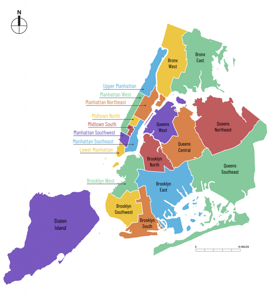 NYC Commercial Waste Zones. Image from DSNY.